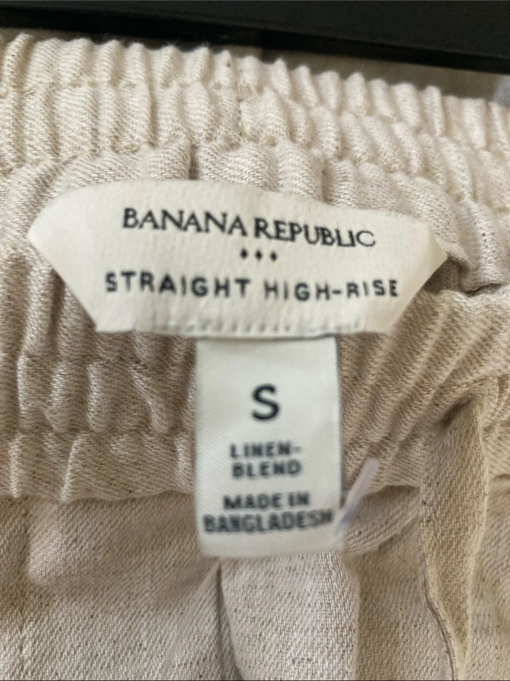 Banana Republic Womens Drawstring Linen pants Light Tan